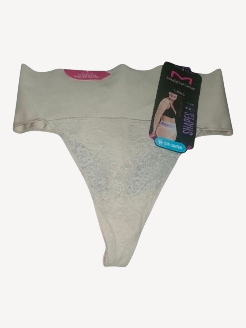 Cool Maidenform Cream Lace Firm Shapes Shapewear Thong Womens Size XXL X X-large